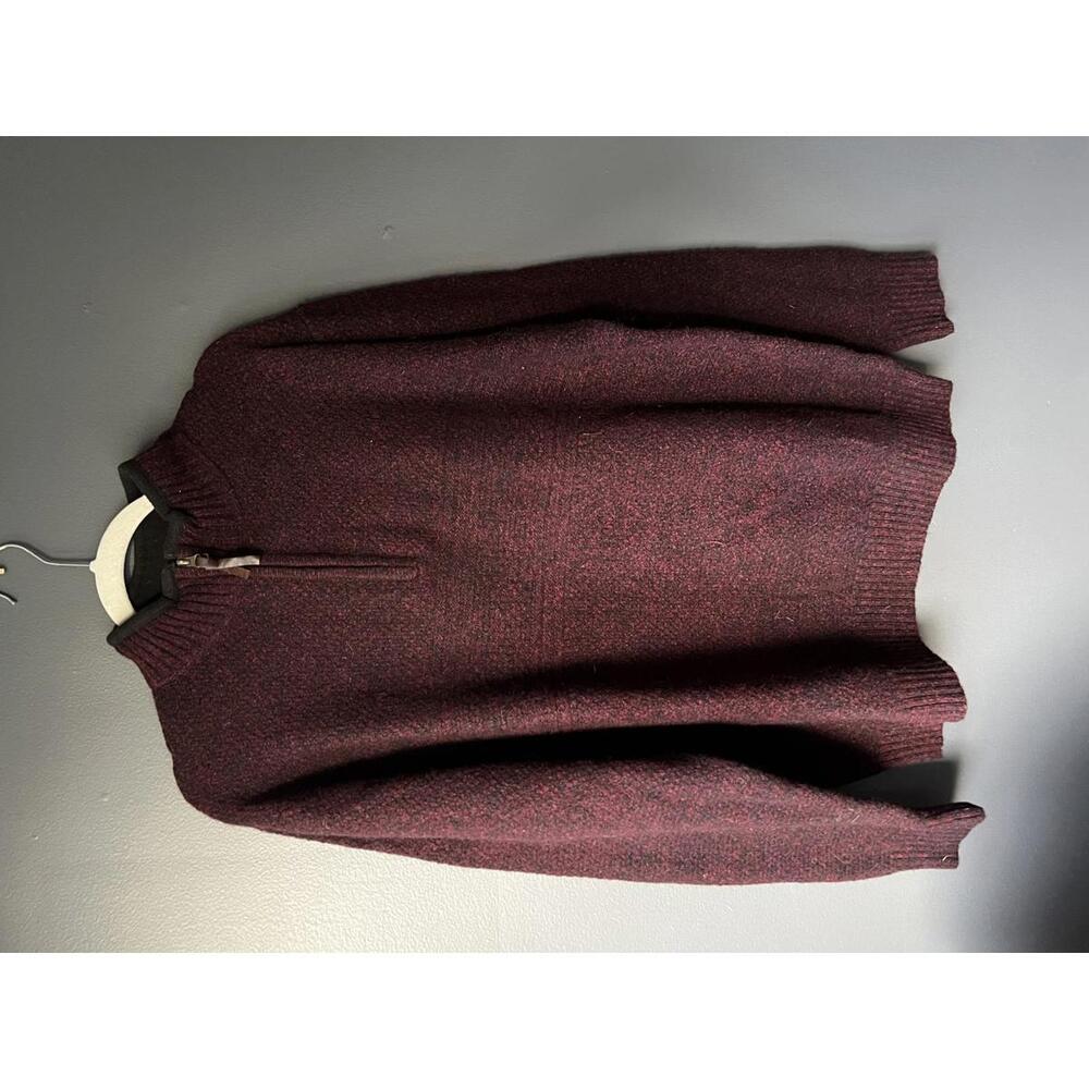 Pendleton Burgundy Half-Zip Pullover Sweater-Men’… - image 1